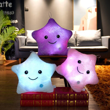Vibrant LED Star Pillow - Soft and Colorful - Casatrail.com